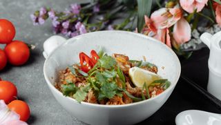 Arroz al curry con caballa